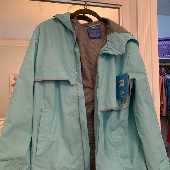 Aqua Blue Raincoat - Picture 1 of 6